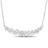Thumbnail Image 1 of Diamond Cluster Necklace 1-1/10 ct tw Round 14K White Gold 16"
