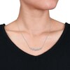 Thumbnail Image 4 of Diamond Cluster Necklace 1-1/10 ct tw Round 14K White Gold 16"