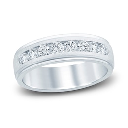 Men's Diamond Ring 1 ct tw Round 14K White Gold