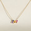Thumbnail Image 4 of Juliette Maison Natural White Sapphire, Pink Tourmaline, Amethyst Constellation Necklace 10K Yellow Gold 18"