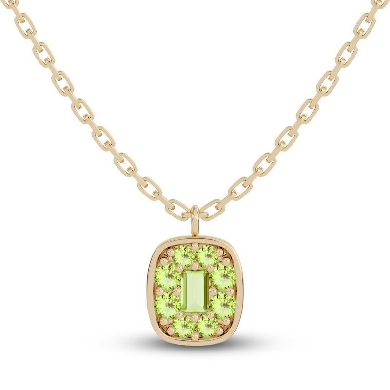 Main Image 1 of Juliette Maison Natural Peridot Pendant Necklace 10K Yellow Gold