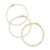 Thumbnail Image 1 of Solid Bead, Paperclip & Mirror Chain Bracelet Set 14K Yellow Gold 7.25"