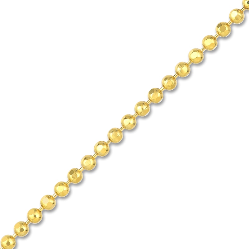 Main Image 3 of Solid Bead, Paperclip & Mirror Chain Bracelet Set 14K Yellow Gold 7.25"