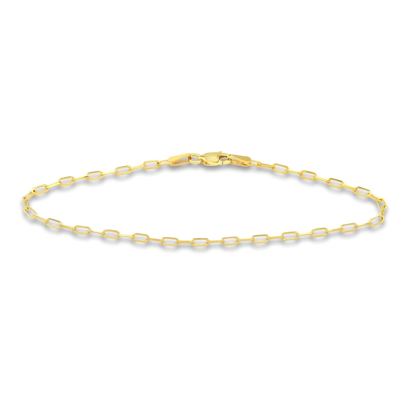Main Image 5 of Solid Bead, Paperclip & Mirror Chain Bracelet Set 14K Yellow Gold 7.25"