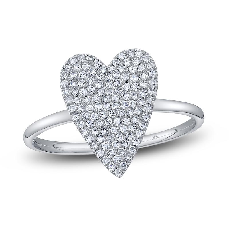 Shy Creation Diamond Heart Ring 1/4 ct tw Round 14K White Gold SC55009104V2