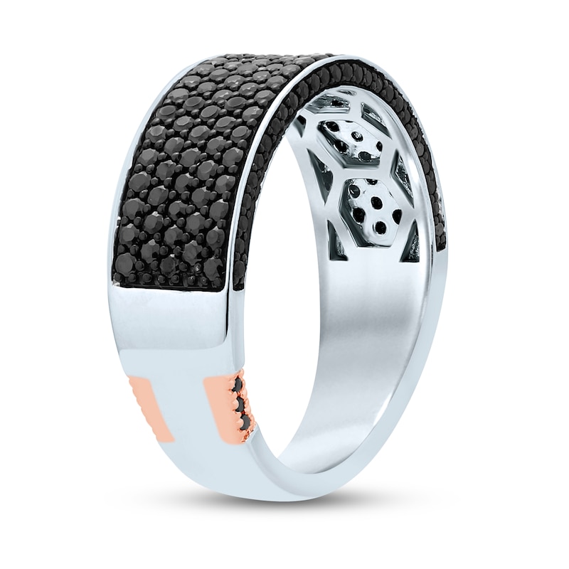 Main Image 2 of Pnina Tornai What Is Life Without Your Love Men's Black Diamond Wedding Band 1-1/2 ct tw Round 14K White Gold