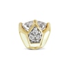 Thumbnail Image 1 of Diamond 2-Stone Necklace 3/8 ct tw Princess/Round 10K Yellow Gold