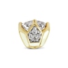 Thumbnail Image 2 of Diamond 2-Stone Necklace 3/8 ct tw Princess/Round 10K Yellow Gold
