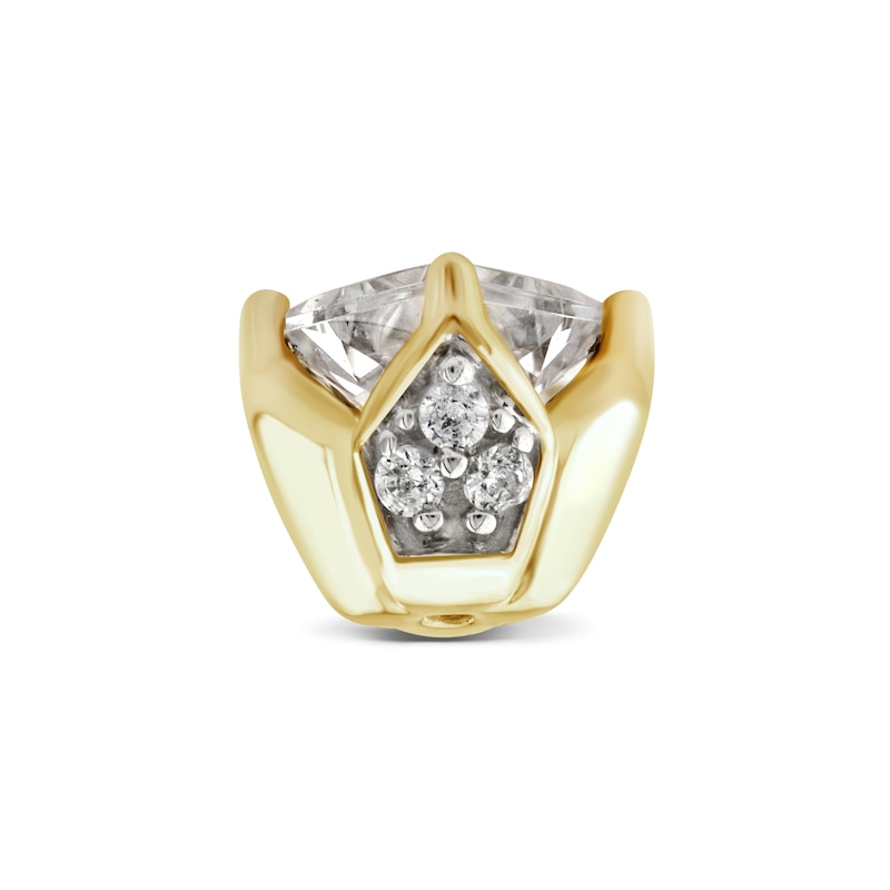 Main Image 2 of Diamond 2-Stone Necklace 3/8 ct tw Princess/Round 10K Yellow Gold