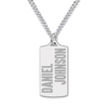 Thumbnail Image 1 of Engravable Dog Tag Necklace Sterling Silver 22"