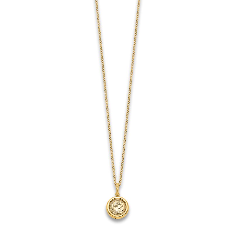 Main Image 2 of Roman Coin Necklace 14K Yellow Gold