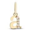 Initial A Necklace Charm Diamond Accents 10K Yellow Gold