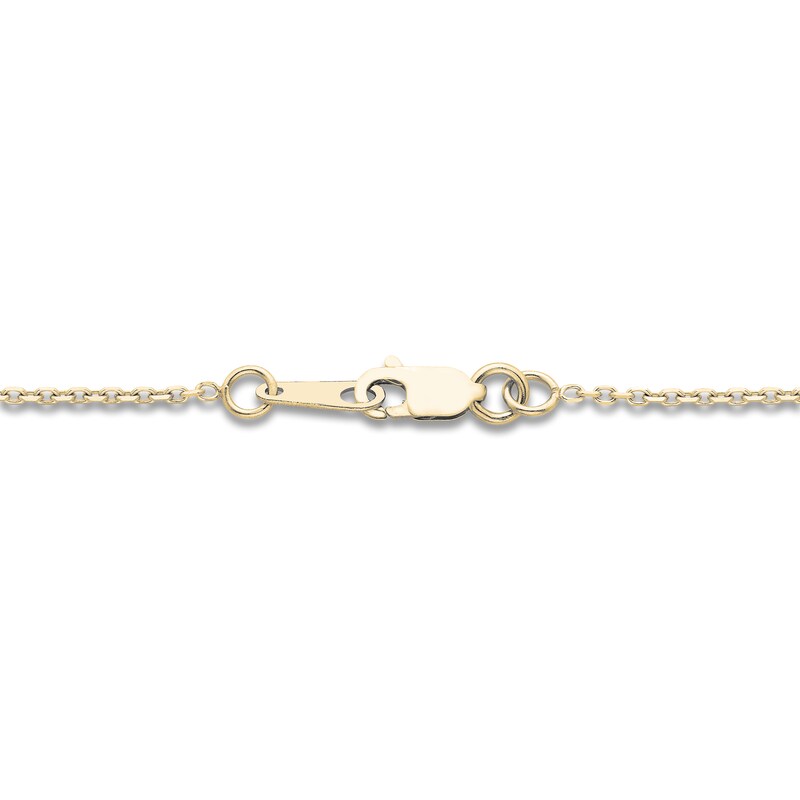 Initial A Necklace Charm Diamond Accents 10K Yellow Gold