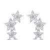 Thumbnail Image 0 of Diamond Star Drop Earrings 1/5 ct tw Round 14K White Gold