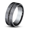 Thumbnail Image 1 of Men's Black Diamond Wedding Band 3/8 ct tw Round Grey Tantalum