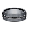 Thumbnail Image 2 of Men's Black Diamond Wedding Band 3/8 ct tw Round Grey Tantalum