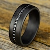 Thumbnail Image 3 of Men's Black Diamond Wedding Band 3/8 ct tw Round Grey Tantalum