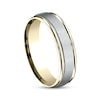 Thumbnail Image 2 of Satin Wedding Band 14K Two-Tone Gold 6.0mm