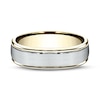 Thumbnail Image 3 of Satin Wedding Band 14K Two-Tone Gold 6.0mm