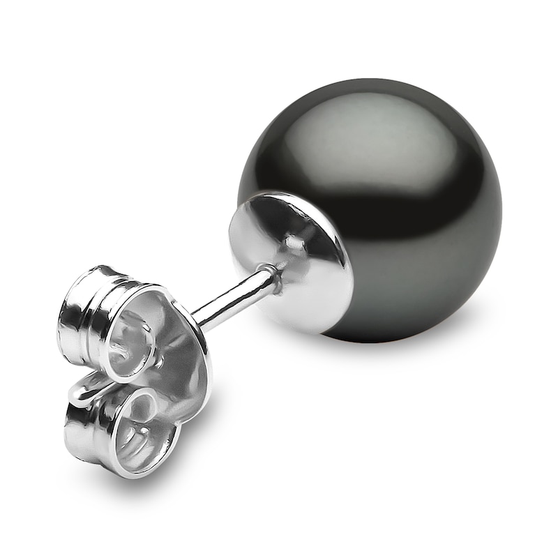 Yoko London Tahitian South Sea Cultured Pearl Stud Earrings 18K White Gold