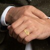 Thumbnail Image 4 of Men's Diamond Cross Ring 1/4 ct tw Round 14K Yellow Gold
