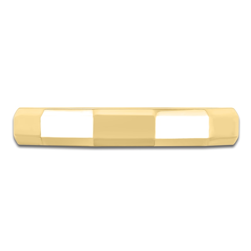 Main Image 3 of High-Polish Angled Wedding Band 14K Yellow Gold 3.50mm