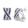 Thumbnail Image 2 of LALI Jewels Natural Blue Sapphire & Diamond Earrings 3/4 ct tw 14K White Gold