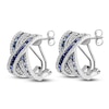 Thumbnail Image 3 of LALI Jewels Natural Blue Sapphire & Diamond Earrings 3/4 ct tw 14K White Gold