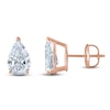 Thumbnail Image 1 of Pear-Shaped Lab-Grown Diamond Solitaire Stud Earrings 1-1/4 ct tw 14K Rose Gold (F/SI2)