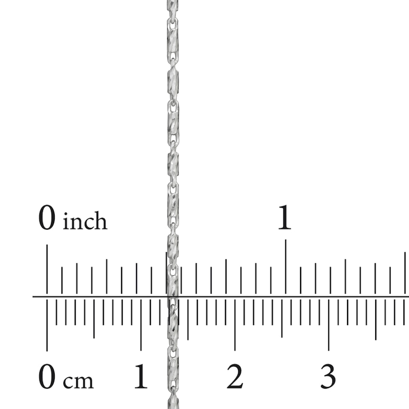Main Image 3 of Solid Adjustable Diamond-Cut Snail Link Chain Necklace 1.3mm Sterling Silver 24"
