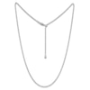 Thumbnail Image 4 of Solid Adjustable Diamond-Cut Snail Link Chain Necklace 1.3mm Sterling Silver 24"