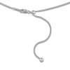 Thumbnail Image 2 of Solid Adjustable Diamond-Cut Curb Chain Necklace 1.4mm Sterling Silver 20"