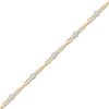 Thumbnail Image 2 of Multi-Diamond Station Paperclip Chain Bracelet 1/3 ct tw 10K Yellow Gold 7.5"