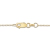 Thumbnail Image 4 of Pear-Shaped Natural Garnet & Diamond Crossover Necklace 1/15 ct tw 14K Yellow Gold