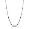 Thumbnail Image 1 of Blue Nile X Jared Baguette-Cut Natural Blue Sapphire & Diamond Tennis Necklace 2 ct tw 14K White Gold