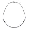 Thumbnail Image 2 of Blue Nile X Jared Baguette-Cut Natural Blue Sapphire & Diamond Tennis Necklace 2 ct tw 14K White Gold