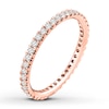 Thumbnail Image 4 of Previously Owned Diamond Eternity Band 1/2 ct tw Round-cut 14K Rose Gold