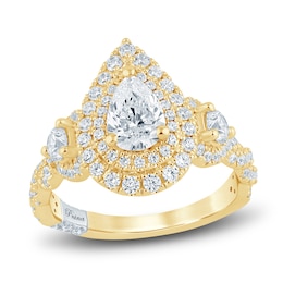 Previously Owned Pnina Tornai Pear & Round-Cut Diamond Engagement Ring 1-5/8 ct tw 14K Yellow Gold