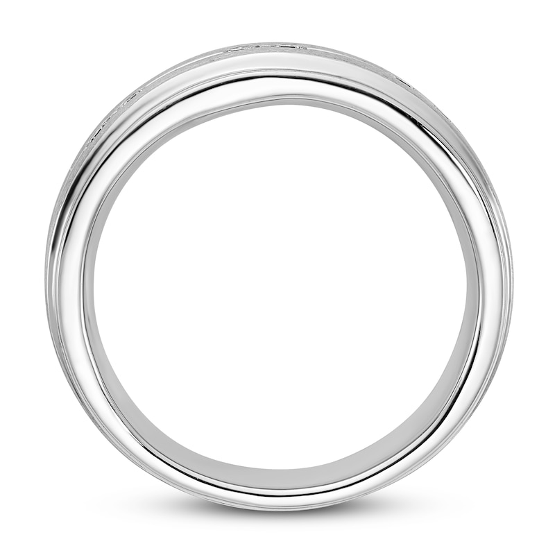 Main Image 3 of Previously Owned Men's Diamond Anniversary Band 1/5 ct tw Round 14K White Gold