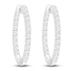 Thumbnail Image 2 of Previously Owned Diamond Hoop Earrings 1 ct tw 14K White Gold