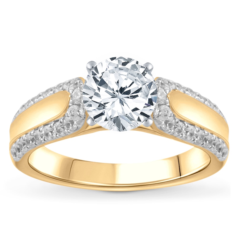 Main Image 3 of Previously Owned Diamond Engagement Ring Setting 1/2 ct tw Round 14K Yellow Gold