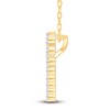 Thumbnail Image 2 of Previously Owned Diamond Heart Pendant Necklace 1/2 ct tw 10K Yellow Gold 18"