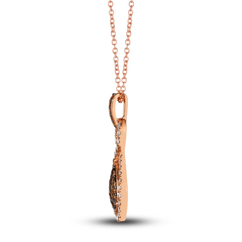 Main Image 2 of Previously Owned Le Vian Diamond Pendant Necklace 7/8 ct tw Round 14K Strawberry Gold 19"