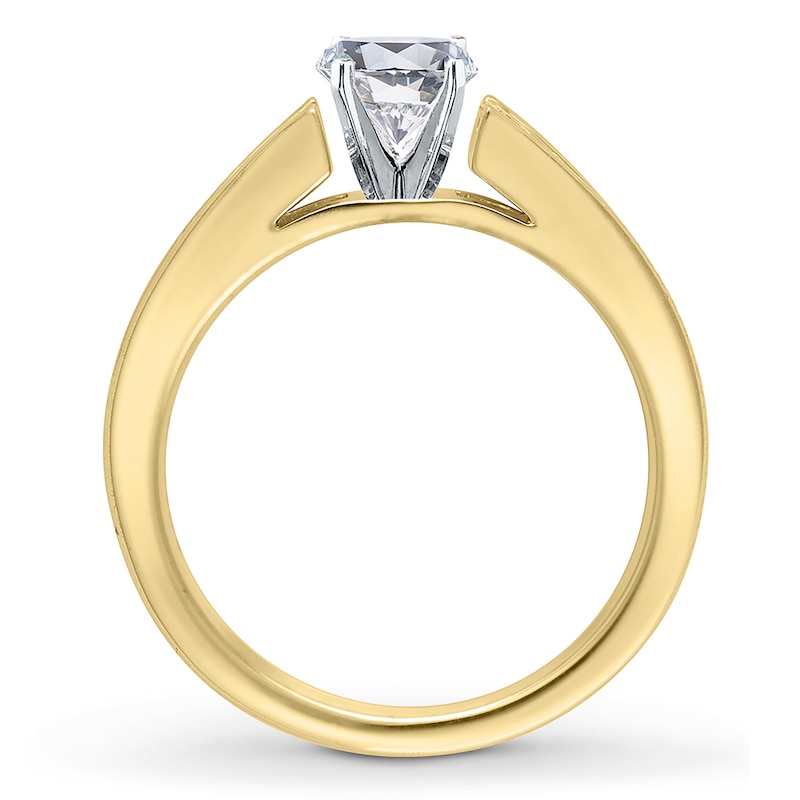 Main Image 2 of Previously Owned Diamond Engagement Ring Setting 1/2 ct tw Round 14K Yellow Gold