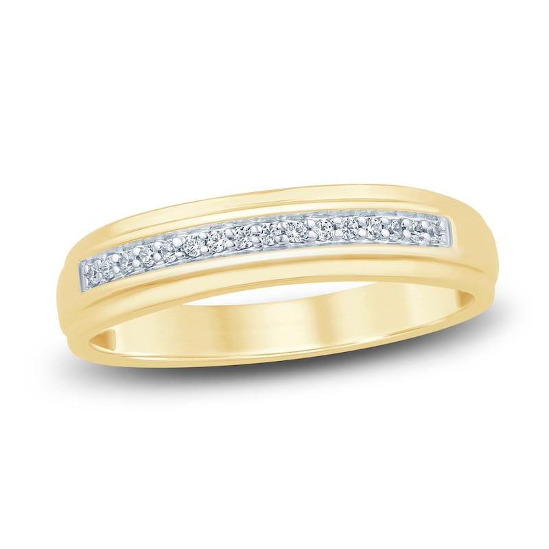 Main Image 1 of Previously Owned Men's Diamond Anniversary Band 1/10 ct tw 14K Yellow Gold