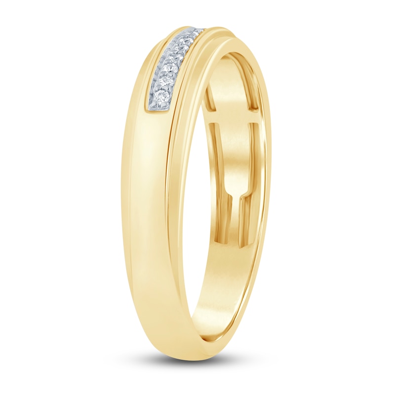 Main Image 2 of Previously Owned Men's Diamond Anniversary Band 1/10 ct tw 14K Yellow Gold