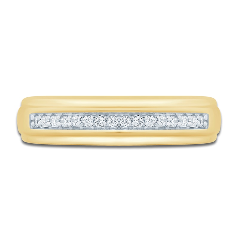 Main Image 3 of Previously Owned Men's Diamond Anniversary Band 1/10 ct tw 14K Yellow Gold
