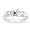 Thumbnail Image 1 of Previously Owned Diamond Engagement Ring Setting 1 ct tw Princess/Round 18K White Gold