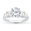 Thumbnail Image 3 of Previously Owned Diamond Engagement Ring Setting 1 ct tw Princess/Round 18K White Gold