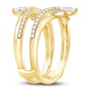 Thumbnail Image 2 of Previously Owned Diamond Enhancer Band 3/4 ct tw Round/Pear 14K Yellow Gold